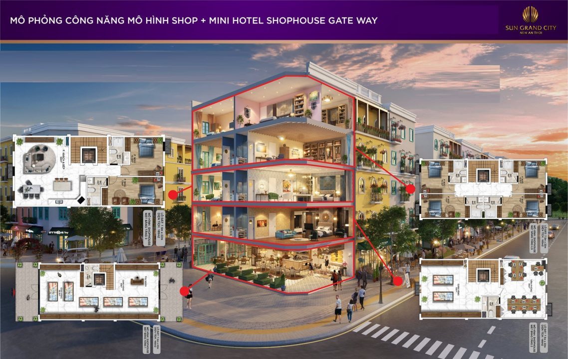 Mặt bằng Shop + Mini Hotel