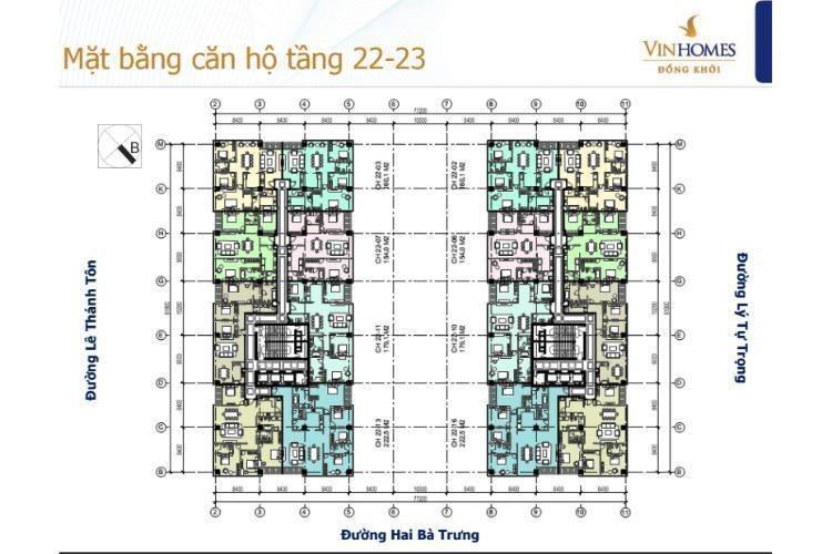 Mặt bằng tầng 22-23