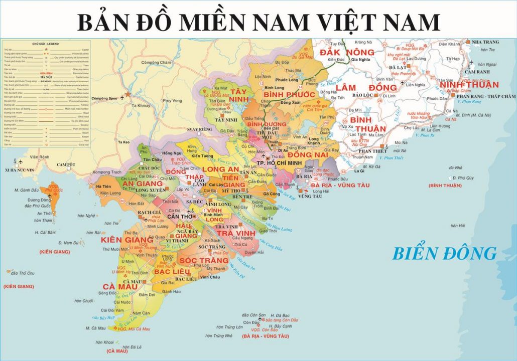 ban do mien nam 1