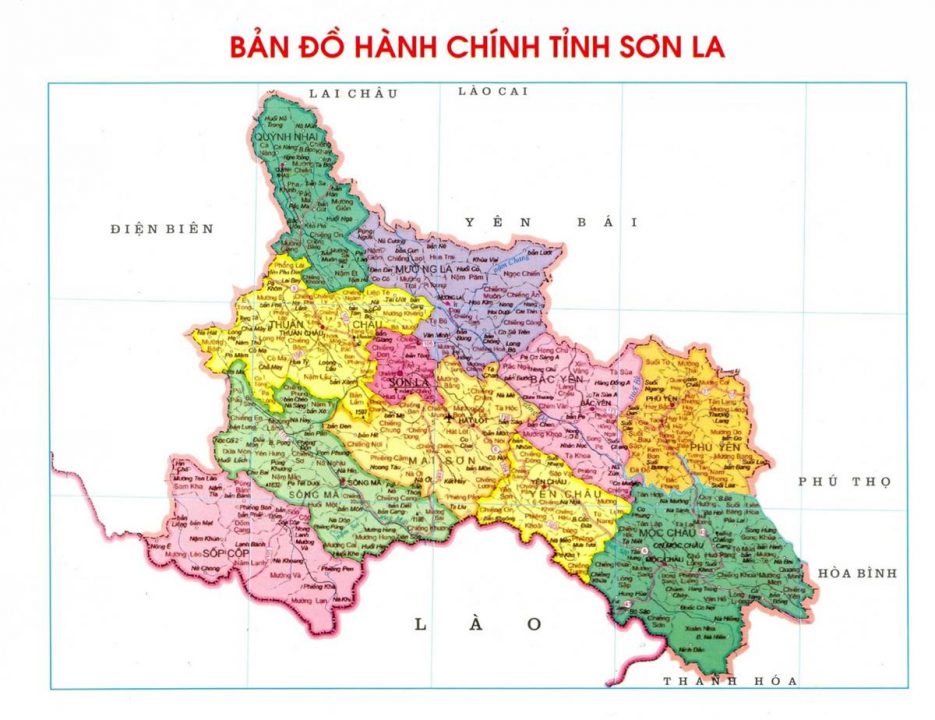 Bản đồ hành chính tỉnh Sơn La