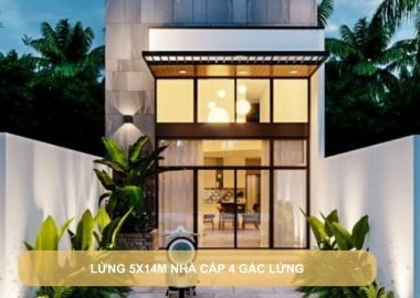 lửng 5x14m nhà cấp 4 gác lửng