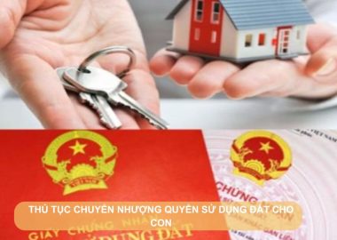 thủ tục chuyển nhượng quyền sử dụng đất cho con