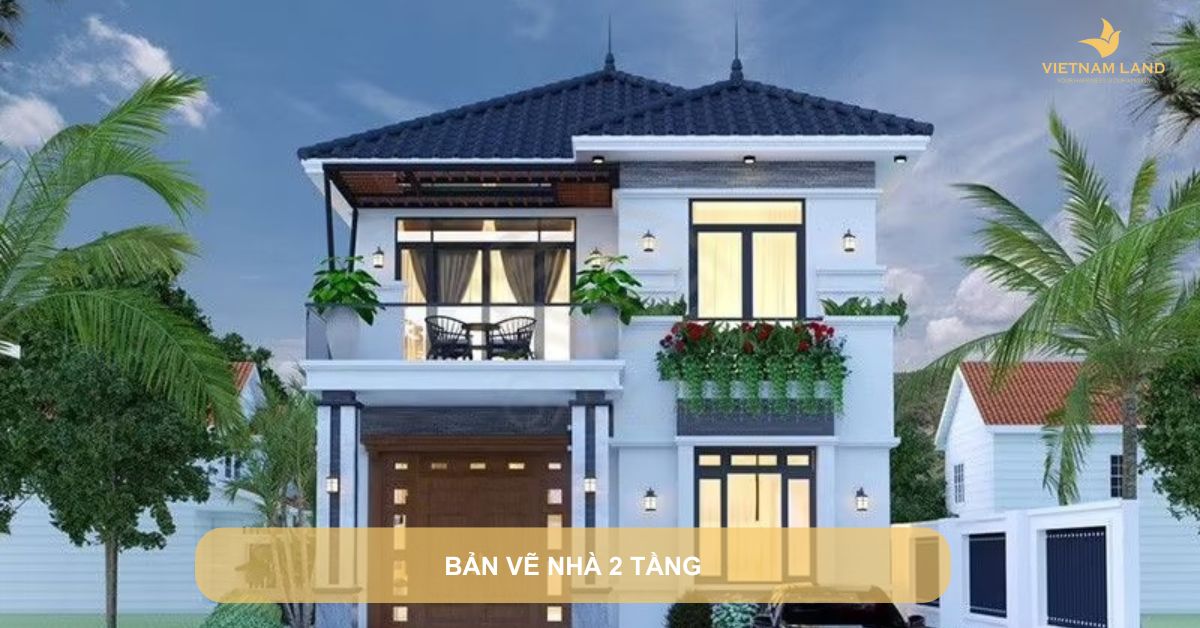 bản vẽ nhà 2 tầng