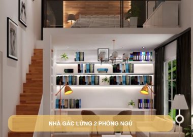 nhà gác lửng 2 phòng ngủ