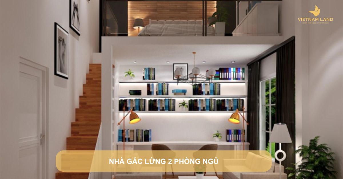 nhà gác lửng 2 phòng ngủ