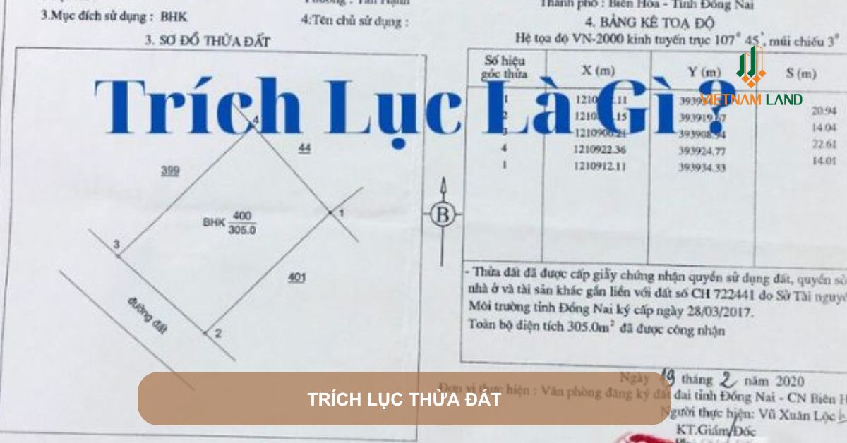 trích lục thửa đất